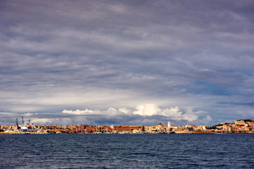 Fototapeta premium City by the sea. Italy, Europe Mediterranean and Tyrrhenian