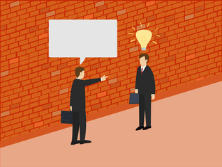 Fototapeta premium Business man looking for creativity. Creativity Business concept.