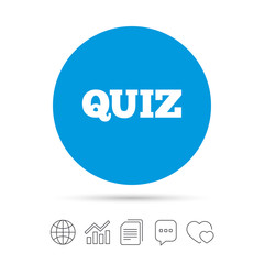 Quiz sign icon. Questions and answers game.