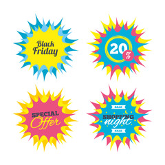 Black Friday sale icon. Special offer symbol.