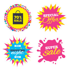70 percent sale bag tag sign icon.