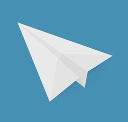 Papierflugzeug, Vektorillustration