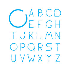 Thin vector font