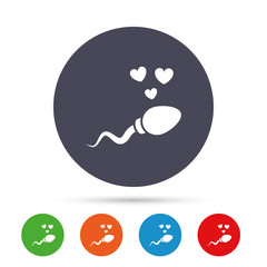 Sperm sign icon. Fertilization symbol.