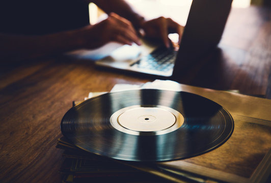 Vinyl Record And A Collection Of Albums