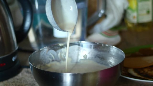 Preparing Liquid For Pancakes