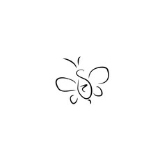 bee vector lines illustration