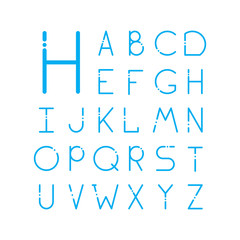 Thin vector font