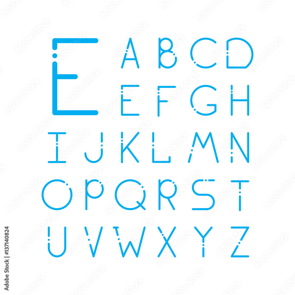 Poster thin vector font