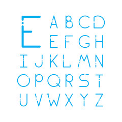 Thin vector font