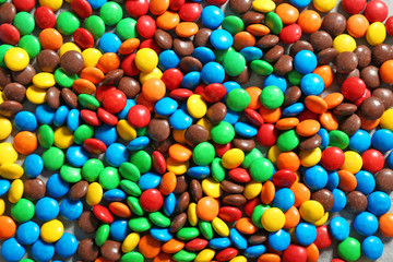 Colorful candies as background