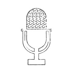 Vintage radio microphone icon vector illustration graphic design