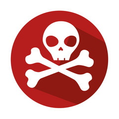 danger skull symbol icon vector illustration design