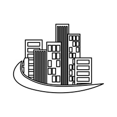 Obraz premium city buildings symbol icon vector illustration graphic design