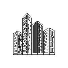 Obraz premium city buildings symbol icon vector illustration graphic design