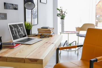 Comfortable workplace in office