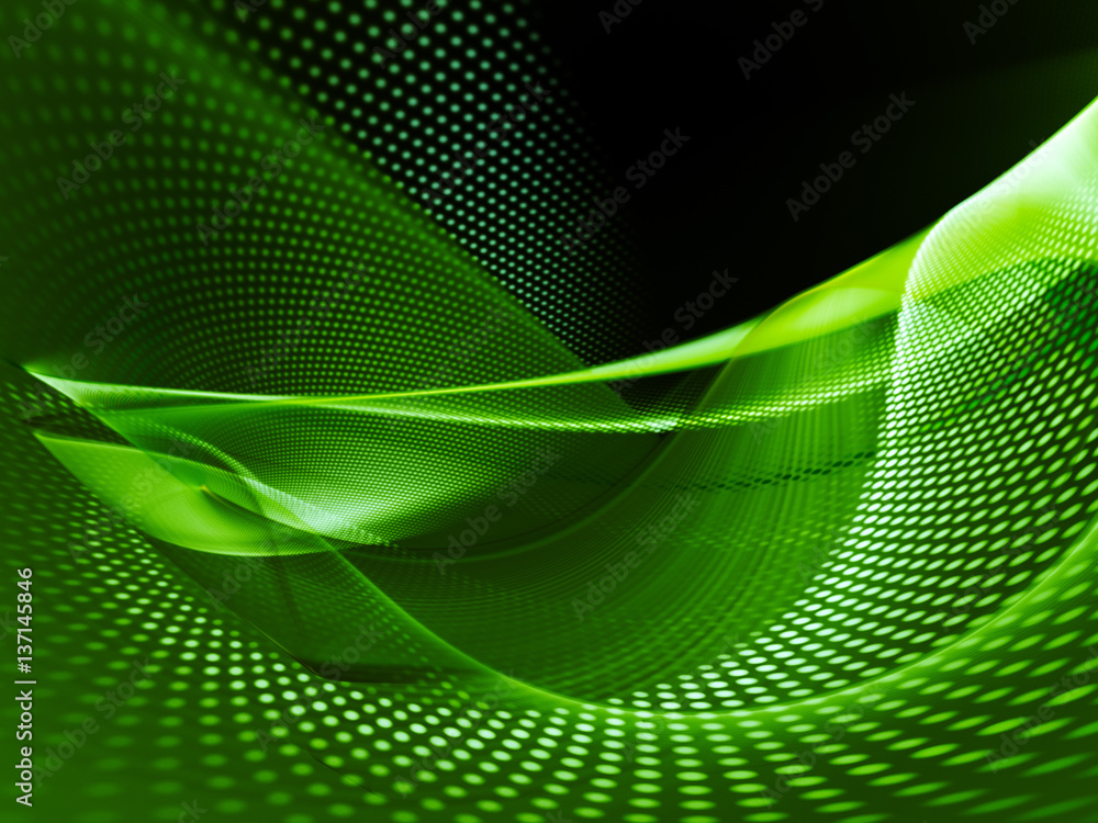 Poster abstract background element. fractal graphics series. three-dimensional composition of glowing lines