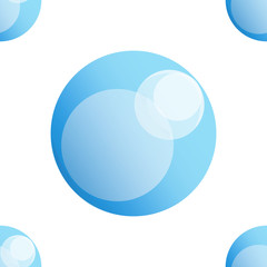 Soap bubble in front of white Background.