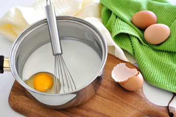 Whisking eggs