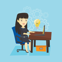 Successful business idea vector illustration.