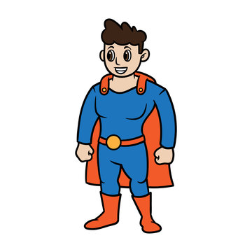Cartoon Superhero Vector Illustration