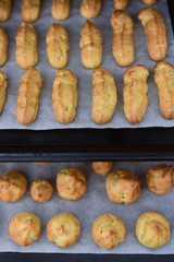 Fresh pastry in the oven