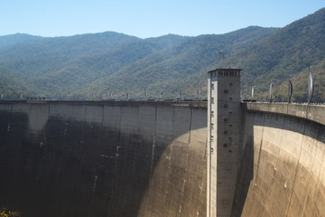 The view from the front of the Bhumibol Dam in Tak province.