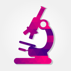 Microscope with colorful triangles