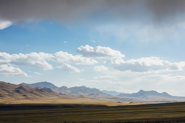 Fototapeta na wymiar Tian Shan mountains landscape in Kyrgyzstan