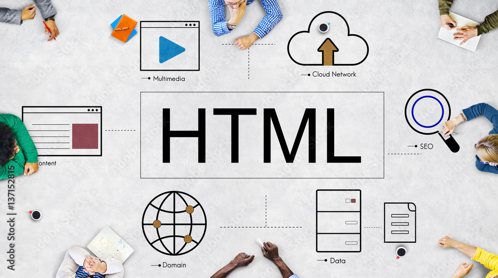 Poster web page webinar html browser concept