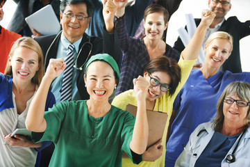 Fototapeta premium Celebrating Diverse People Various Occupations Concept