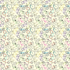 Retro bike pattern vector background.