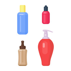 Set of cosmetic tubes isolated vector.