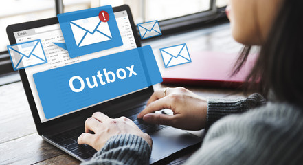 Outbox Business Communication Envelope Mail Concept