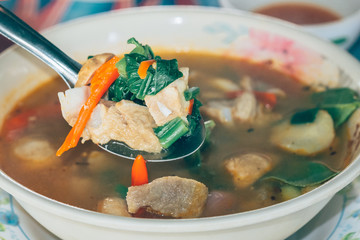 thai spicy pork soup
