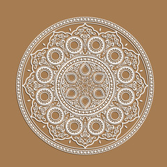 Indian Mandala - cut out paper cards with lace pattern