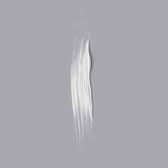 White vertical paint brush stroke on grey background