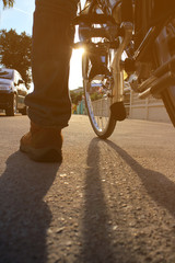 Naklejka premium cyclist riding