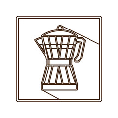 coffee moka pot icon image, vector illustration
