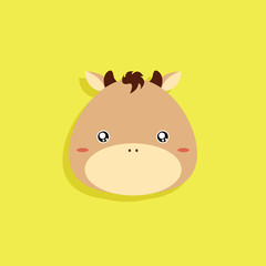 Cartoon horse face
