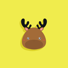 Cartoon deer face