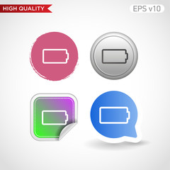 Battery level icon. Button with battery level icon. Modern UI vector.