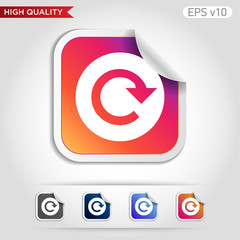 Fototapeta premium Refresh icon. Button with refresh icon. Modern UI vector.