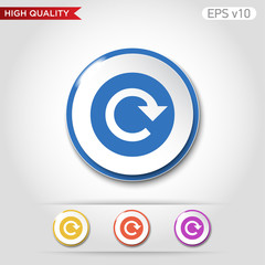 Refresh icon. Button with refresh icon. Modern UI vector.
