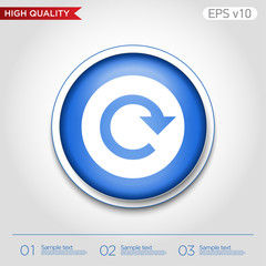 Refresh icon. Button with refresh icon. Modern UI vector.