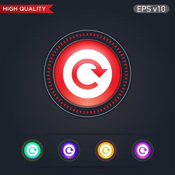 Refresh icon. Button with refresh icon. Modern UI vector.