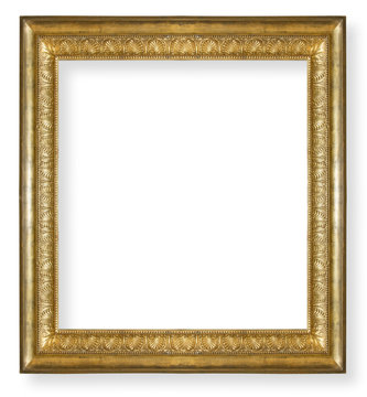 vintage ,gold frame isolated