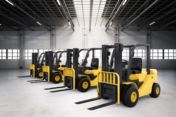  forklift truck in factory © phonlamaiphoto