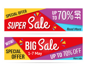 Super Sale and Big Sale Banners