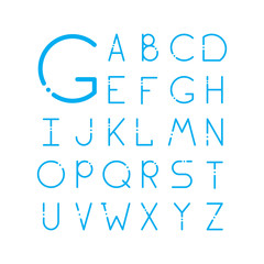 Thin vector font